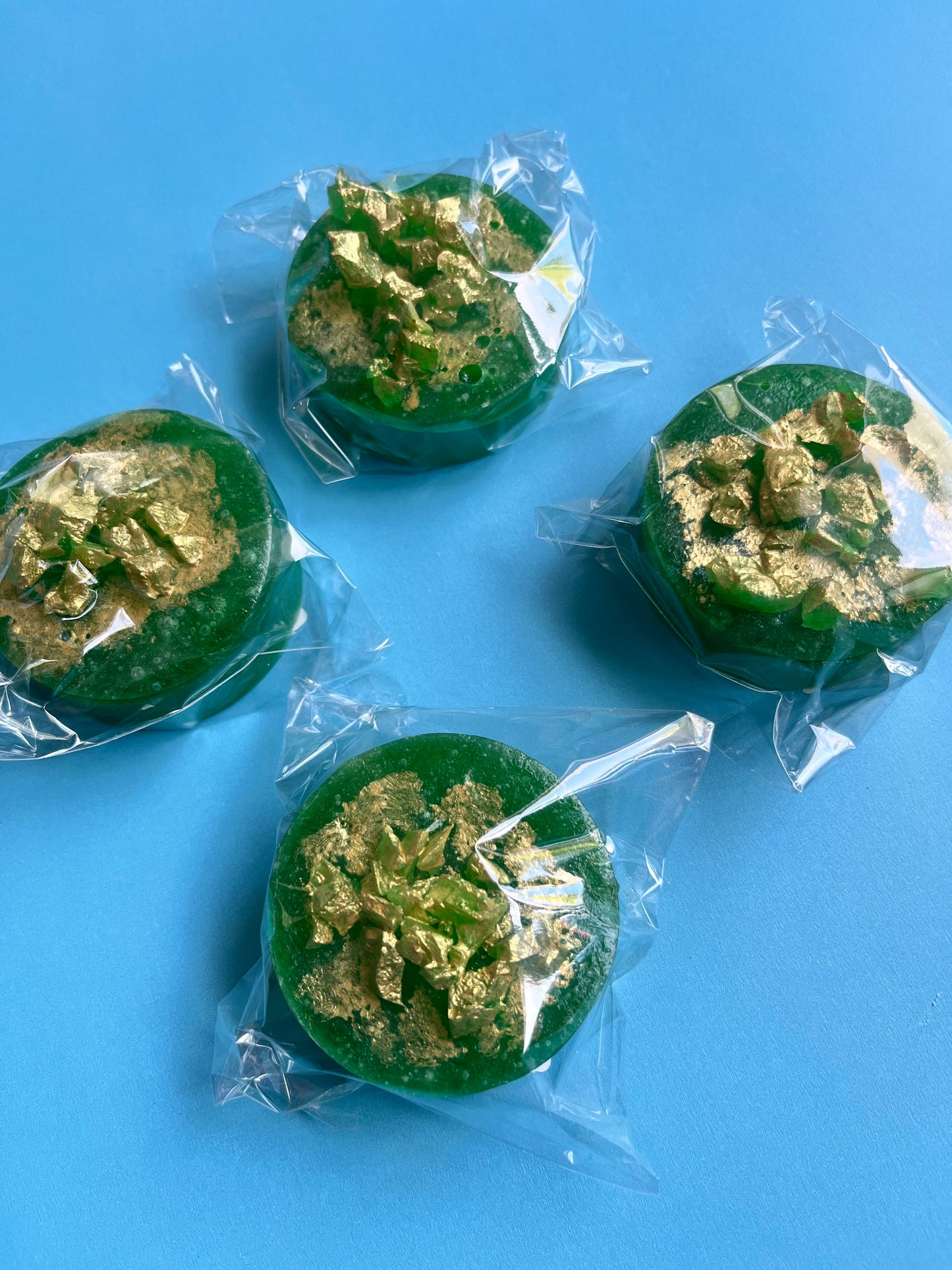 Tropical Guava Crystal Candy filled with Mango Jam. Handcrafted kohakutou with a crunchy shell and soft centre. Made by Diamond Delights