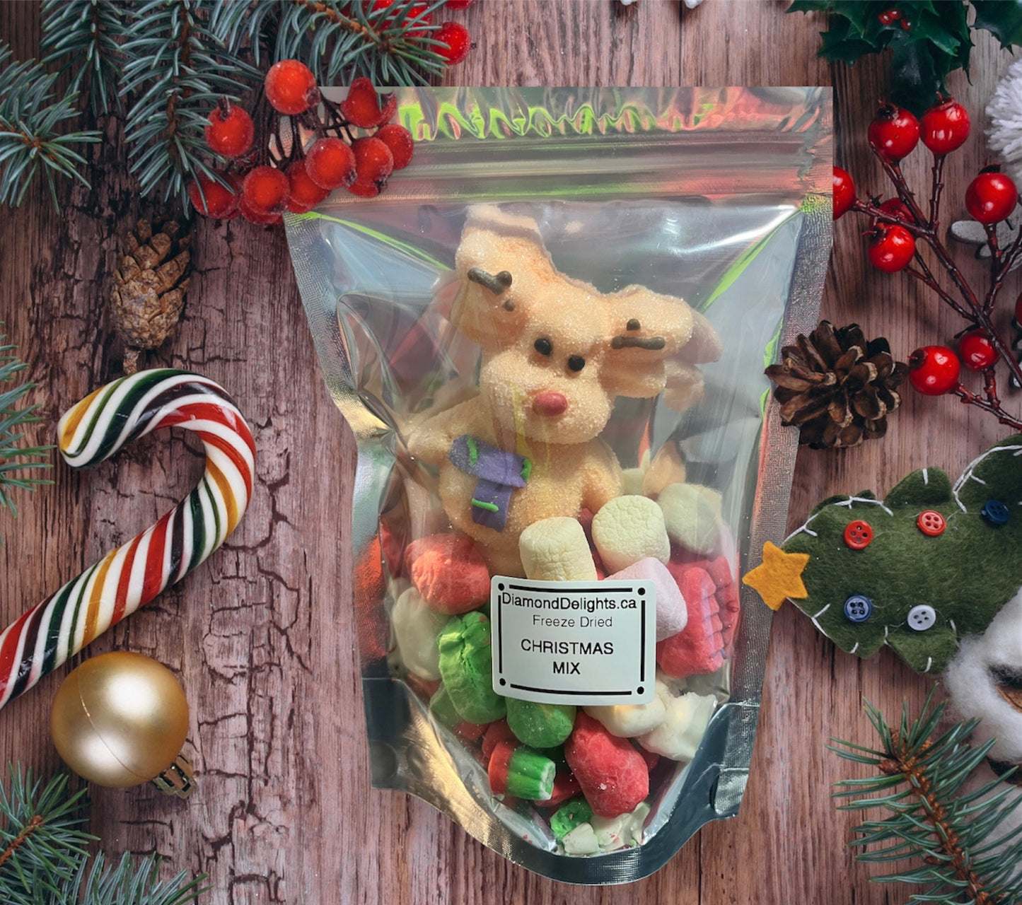 Freeze Dried “Deck the Halls” Christmas Gift mix | Diamond Delights