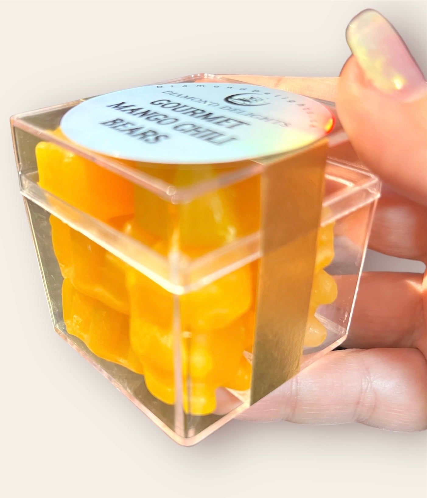 Mango Chili Bears Gummies Candy Cube | Diamond Delights