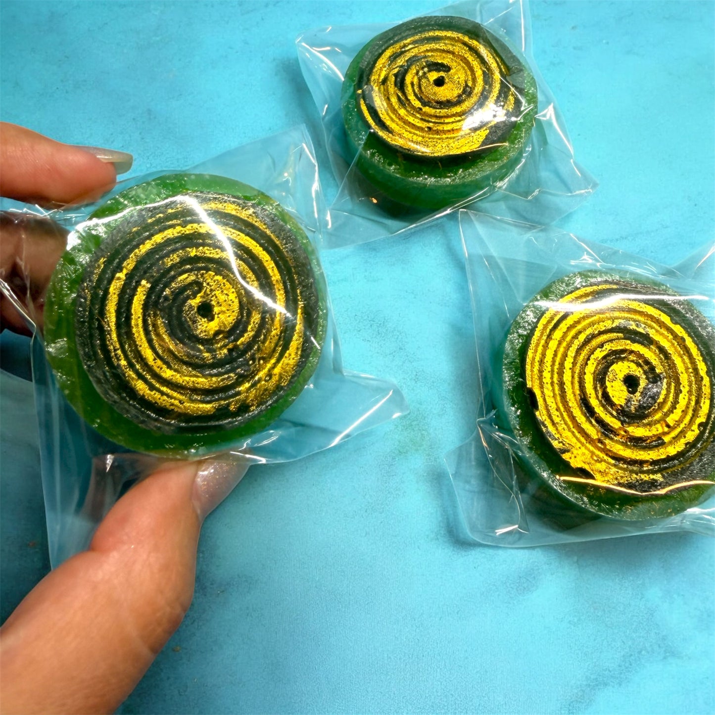 Blue Raspberry stuffed with Mango Jam Crystal Candy Gem