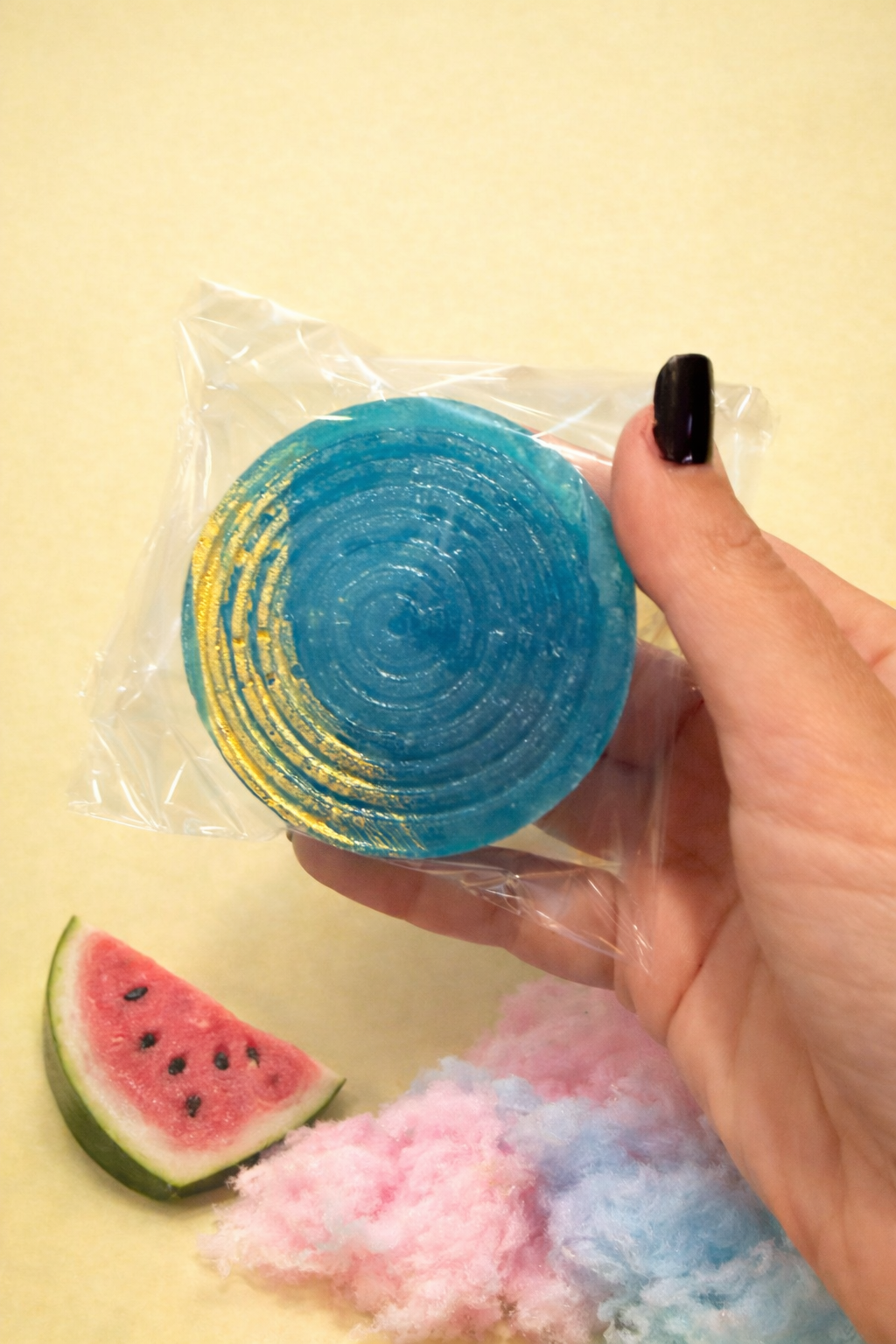 Charity Listing / XL Watermelon Crystal Candy Stuffed with Cotton Candy Cream