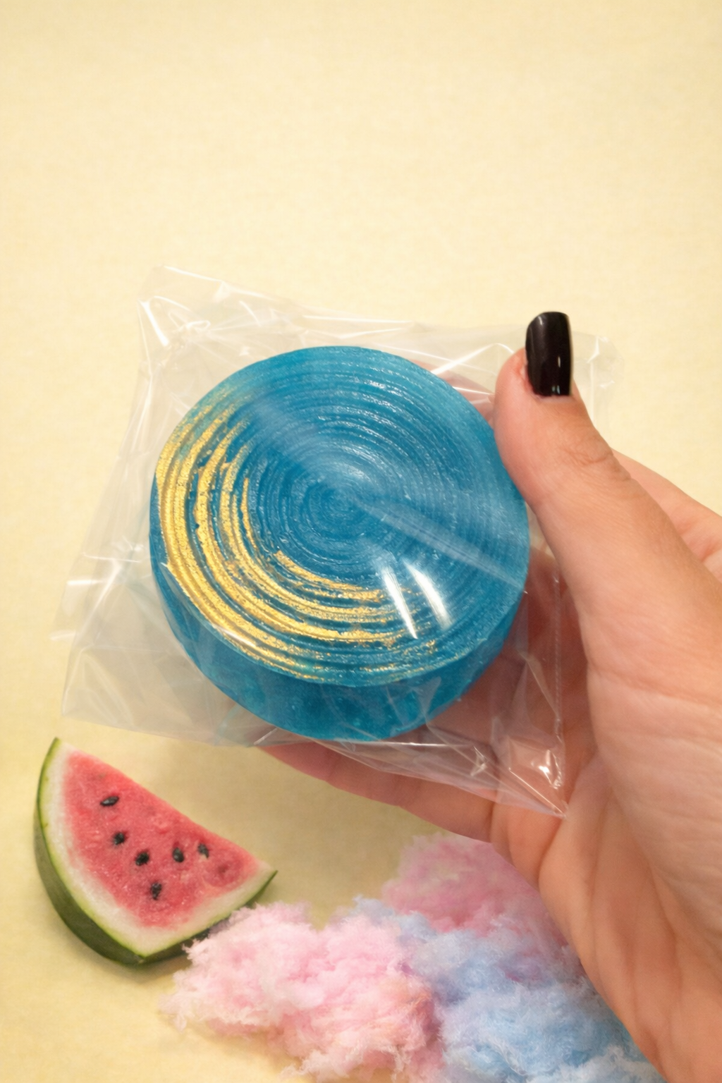 XL Watermelon Crystal Candy Stuffed with Cotton Candy Cream | Charity Listing