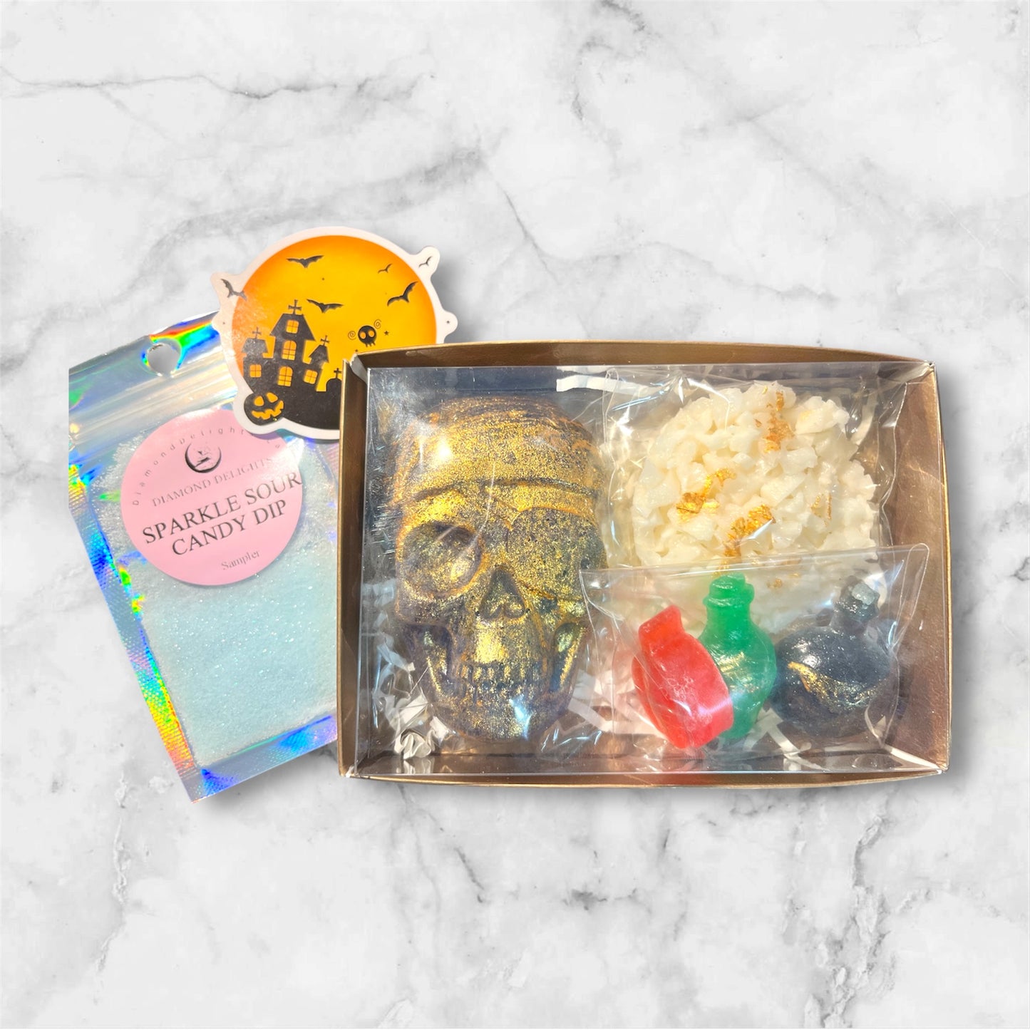 HALLOWEEN Gem Treasure Box with Gold