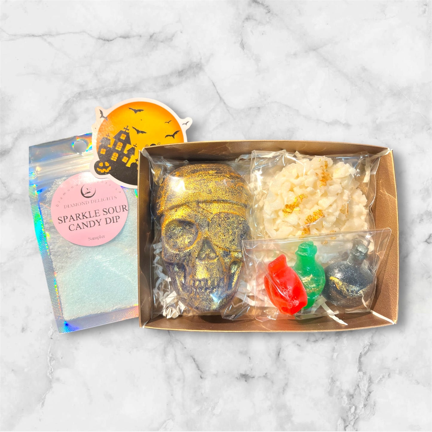 HALLOWEEN Gem Treasure Box with Gold