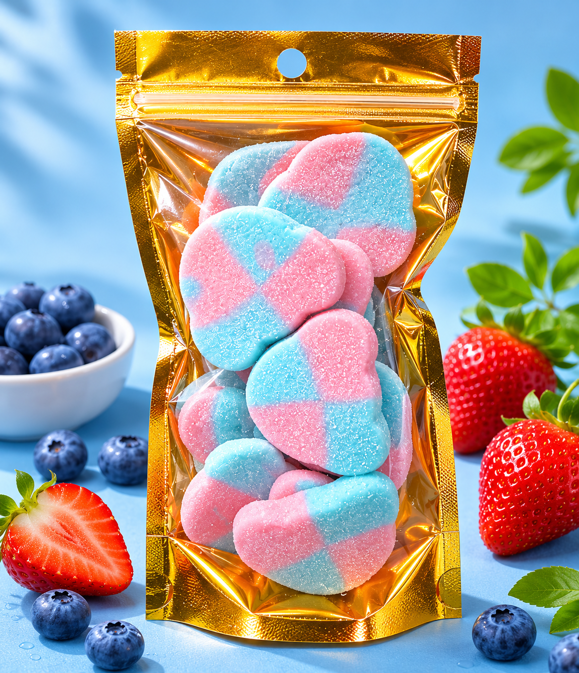 Swedish Style Foam Bears, Sour Blueberry & Strawberry