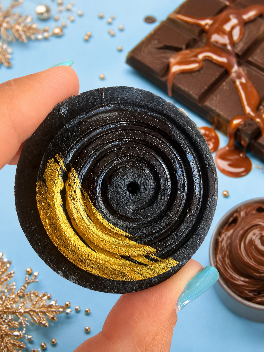 Nutella Caramel stuffed Crystal Candy