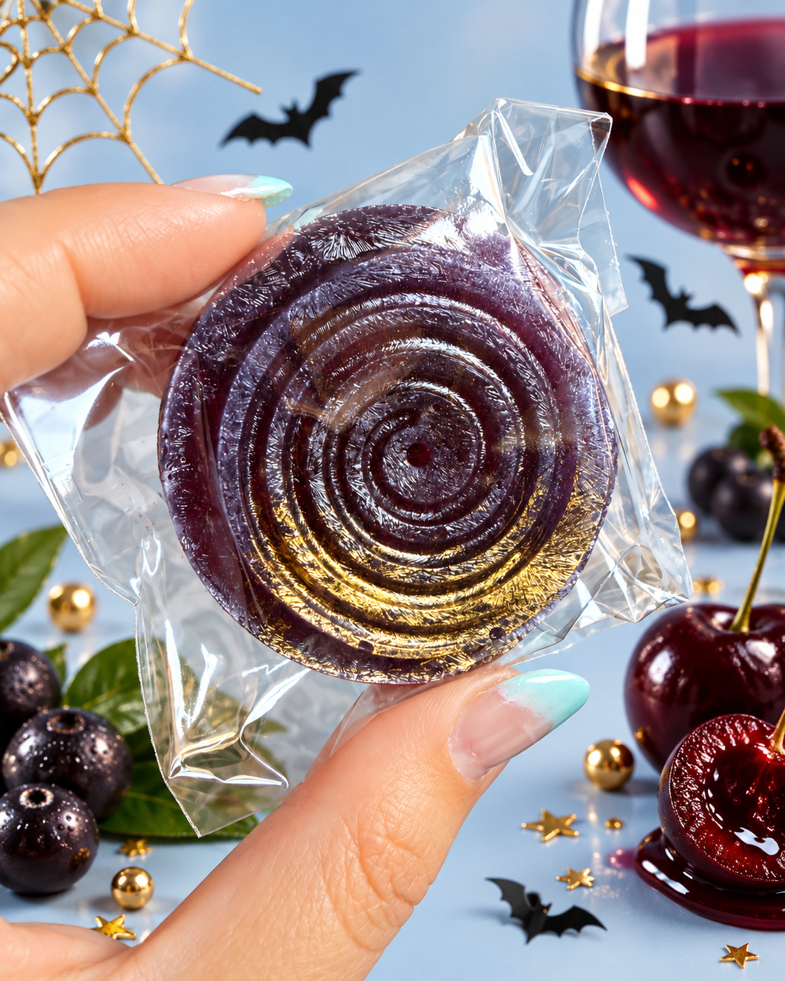 Açai Merlot with Cherry filling Crystal Candy