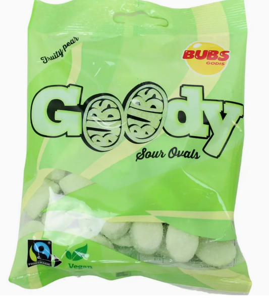 Bubs Godis Sour Pear Ovals 90g