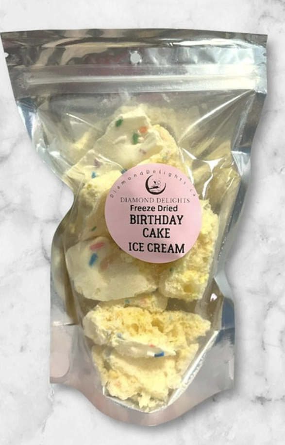 🎂✨ Freeze-Dried Birthday Cake Ice Cream ✨🎂