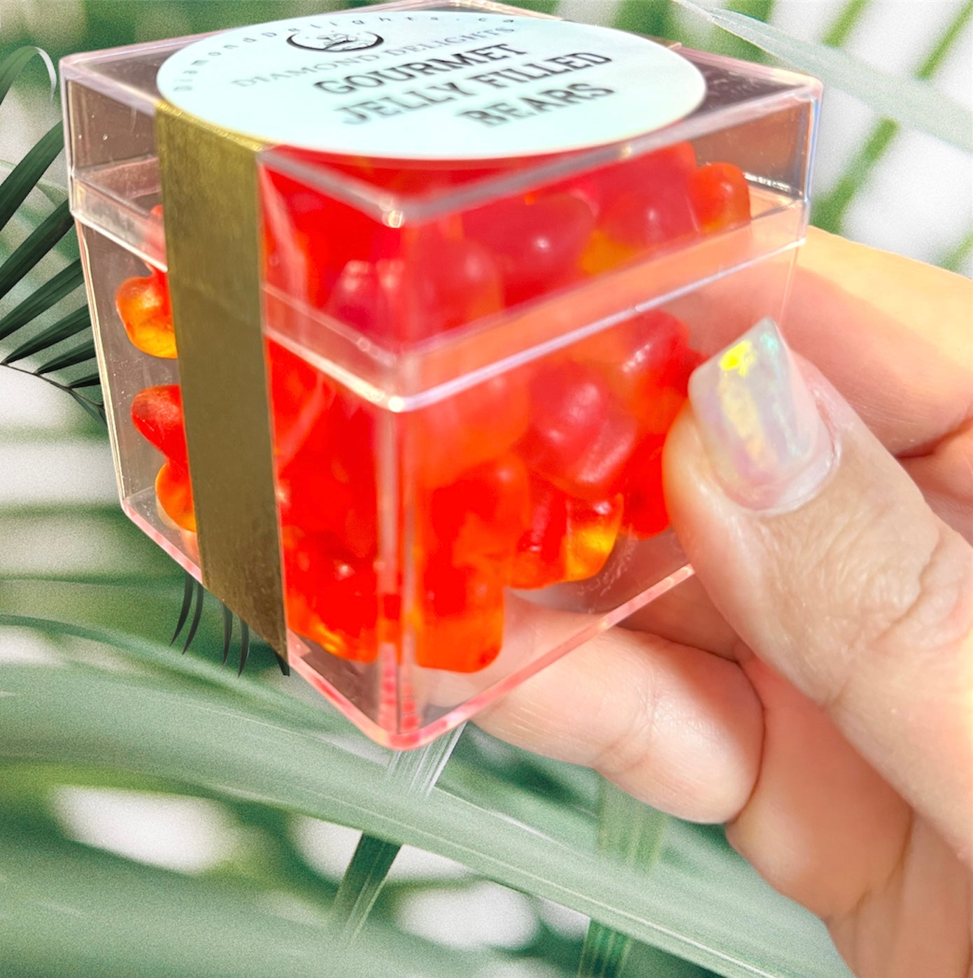 Jelly Filled Bears Gummies Candy Cube | Diamond Delights