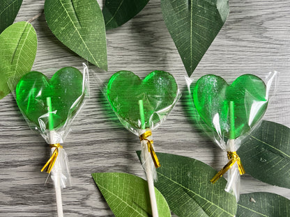 12 Gourmet Fruit Lollipops (Hearts) | Diamond Delights