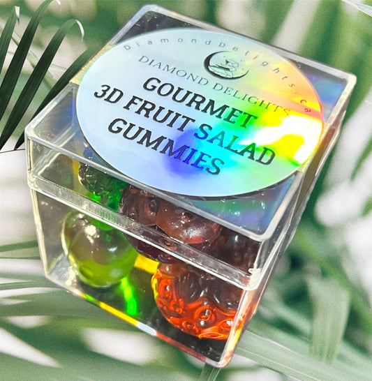 3D Fruit Salad Gummies Candy Cube | Diamond Delights