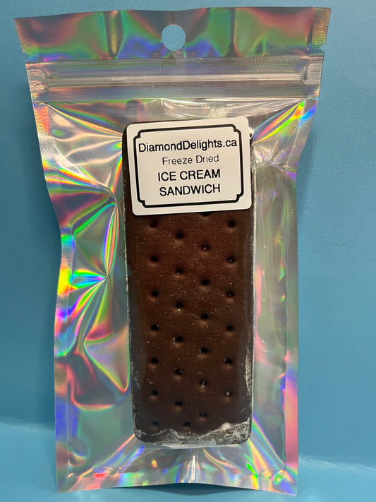 Freeze dried Ice Cream Sandwich. Every bag is different and won’t always look like the picture  Unmeltable ice cream you can take anywhere