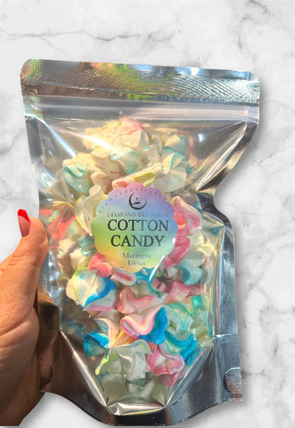 Cotton Candy flavoured Rainbow Meringue Kisses