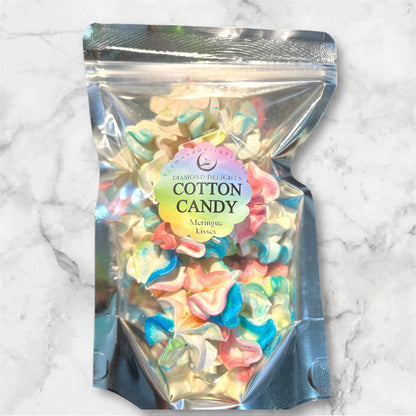 Cotton Candy flavoured Rainbow Meringue Kisses