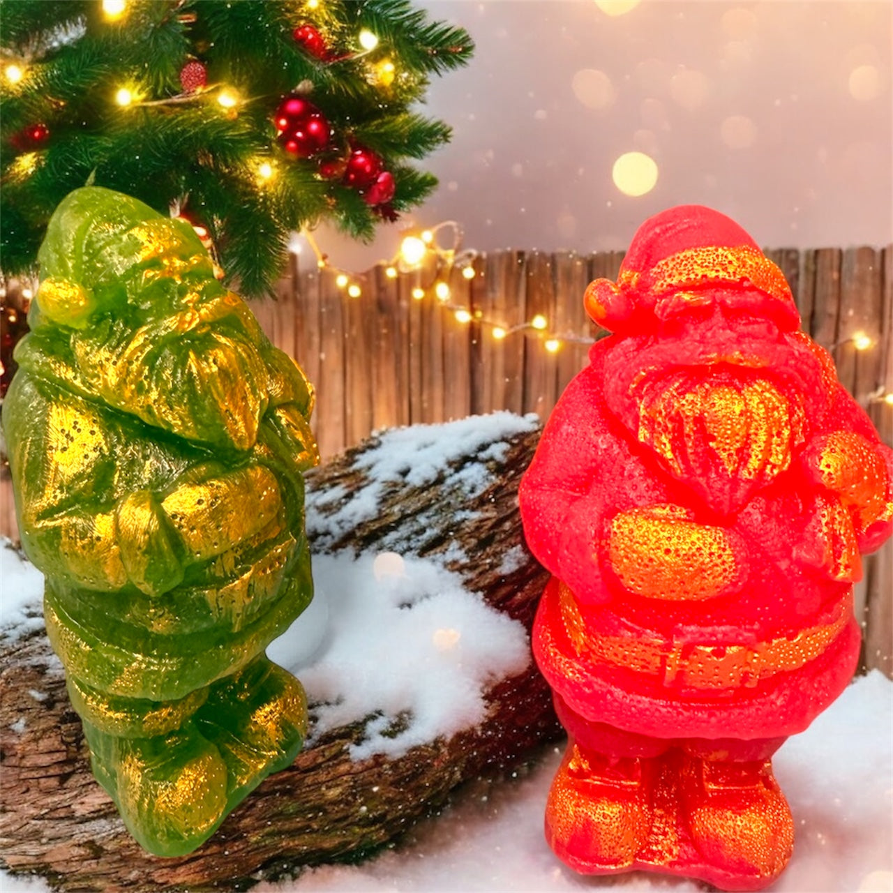 🎅✨ Grand Santa Crystal Centerpiece – Hand-Crafted Holiday Candy Sculpture