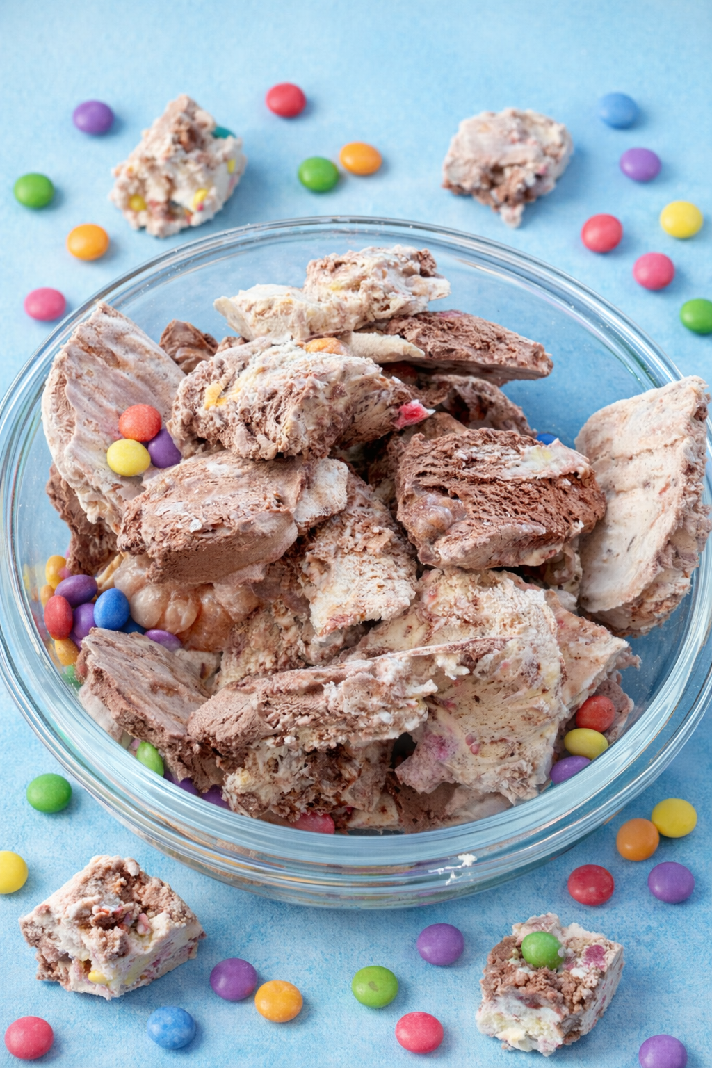 🍫🌈 Smarties Ice Cream – Freeze-Dried