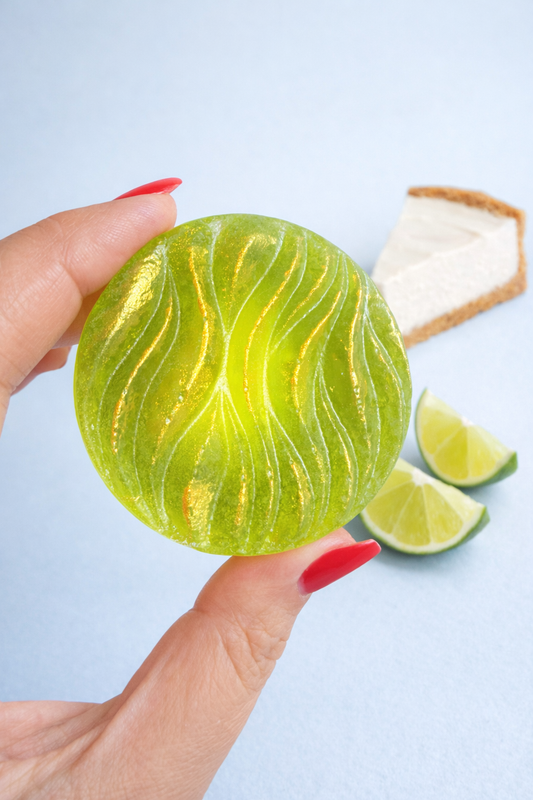 Charity Listing / XL Key Lime Crystal Candy Stuffed with Cheesecake