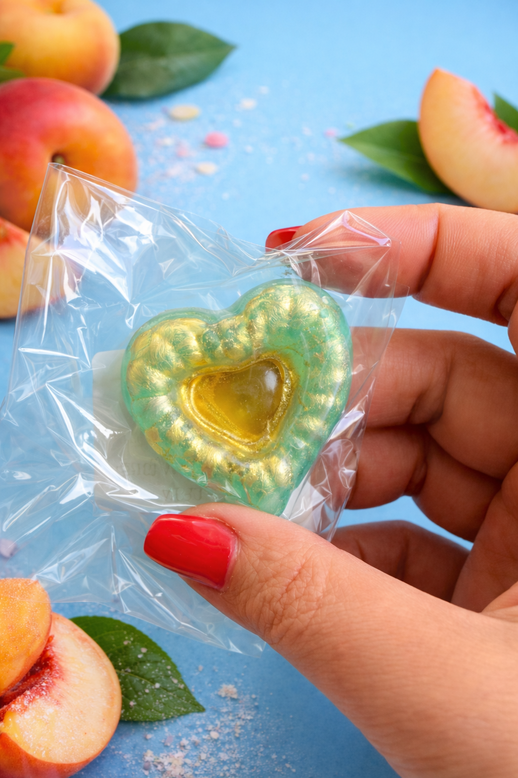 Apricot & White Peach Jelly Mini Crystal Candy Gem