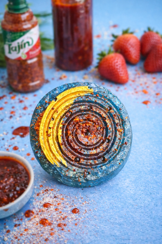 Strawberry Chamoy Tajín Gem – Spicy Sweet Crystal Candy