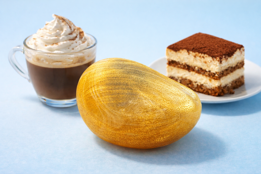 XL Italian Café Crema Crystal Candy with Tiramisu Mochi | Filled Gem
