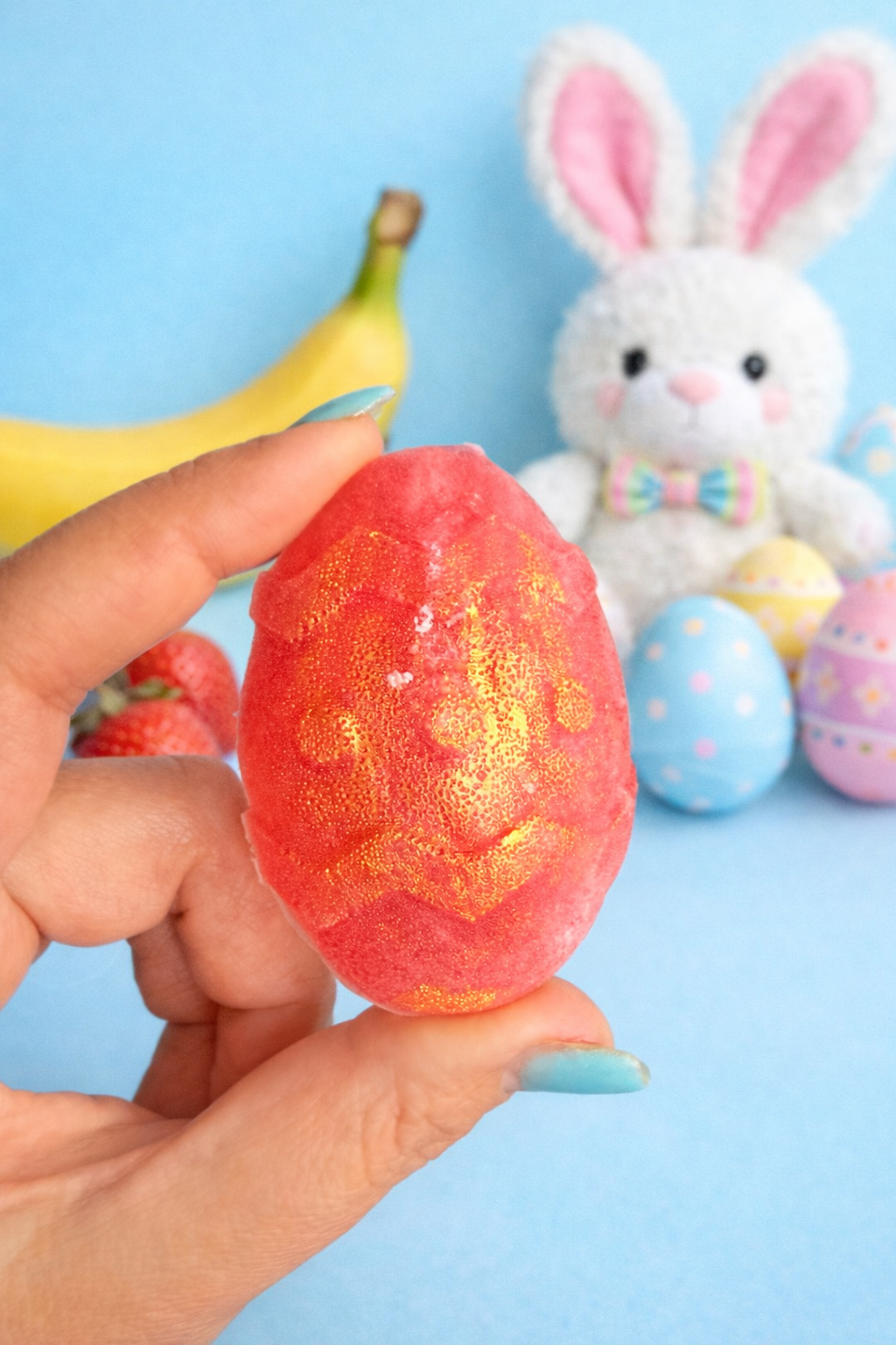 Strawberry Banana Crystal Candy Easter Egg