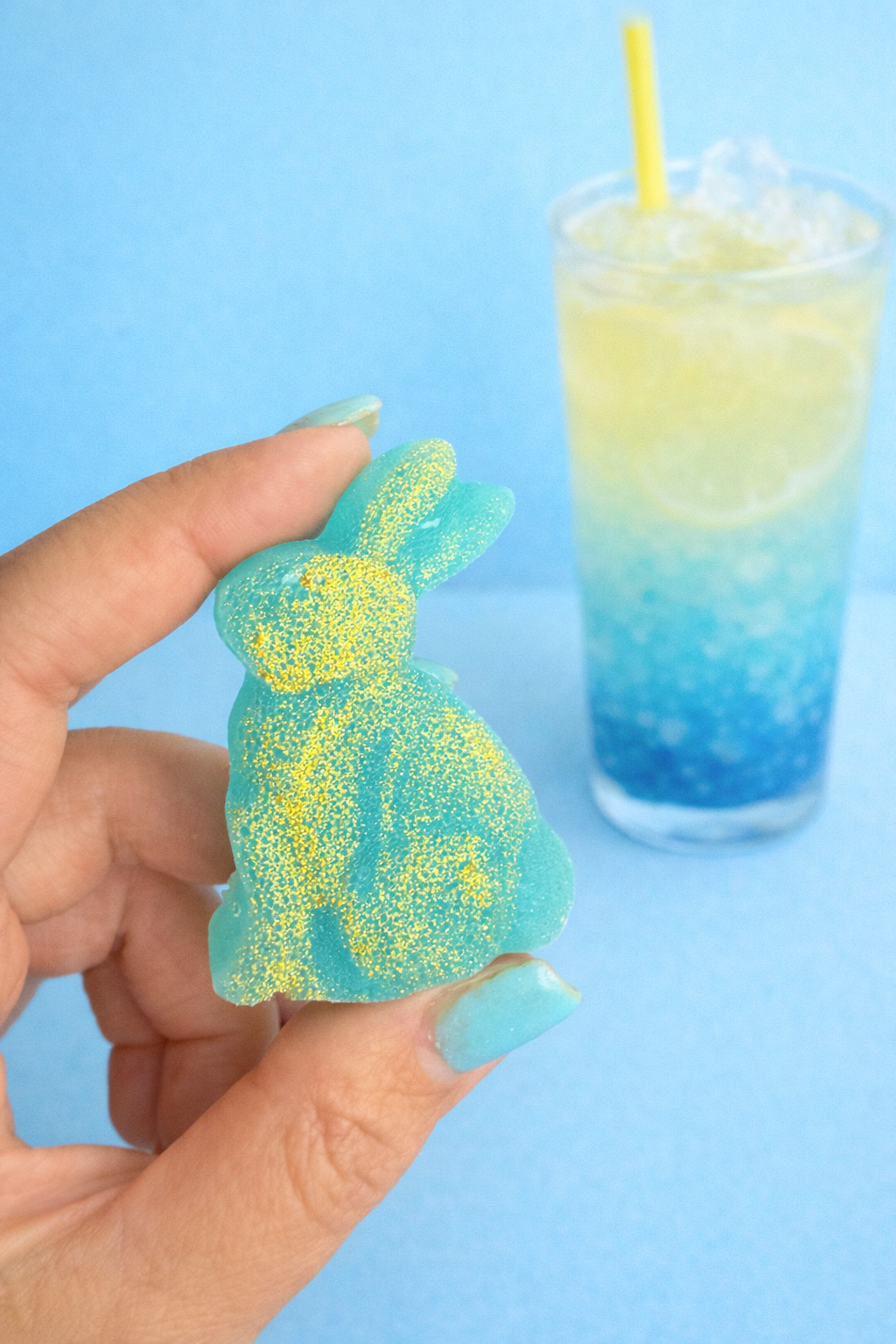 Blue Raspberry Lemonade Crystal Candy Bunny | Kohakutou