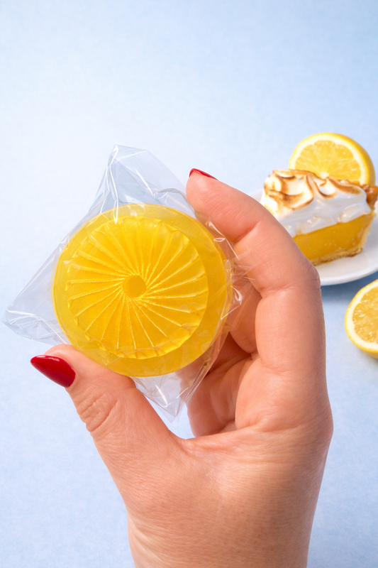 Lemon Meringue Pie Gem stuffed with Lemon Filling– Gourmet Crystal Candy | Diamond Delights