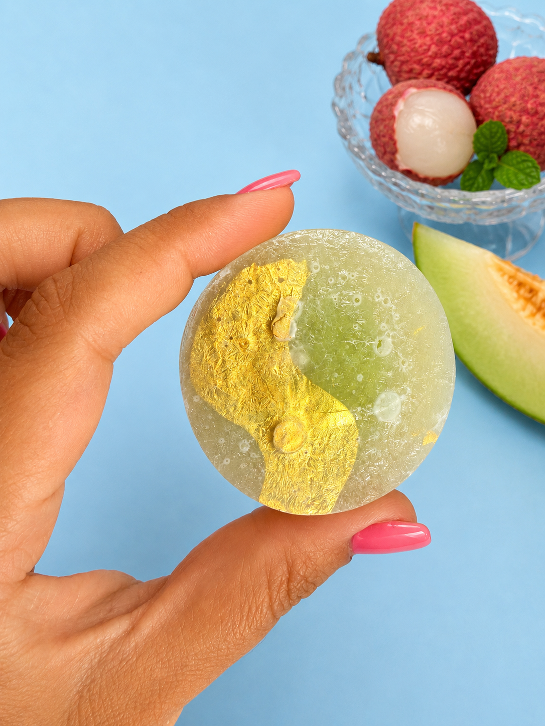 Lychee & Honeydew Mochi Crystal Candy