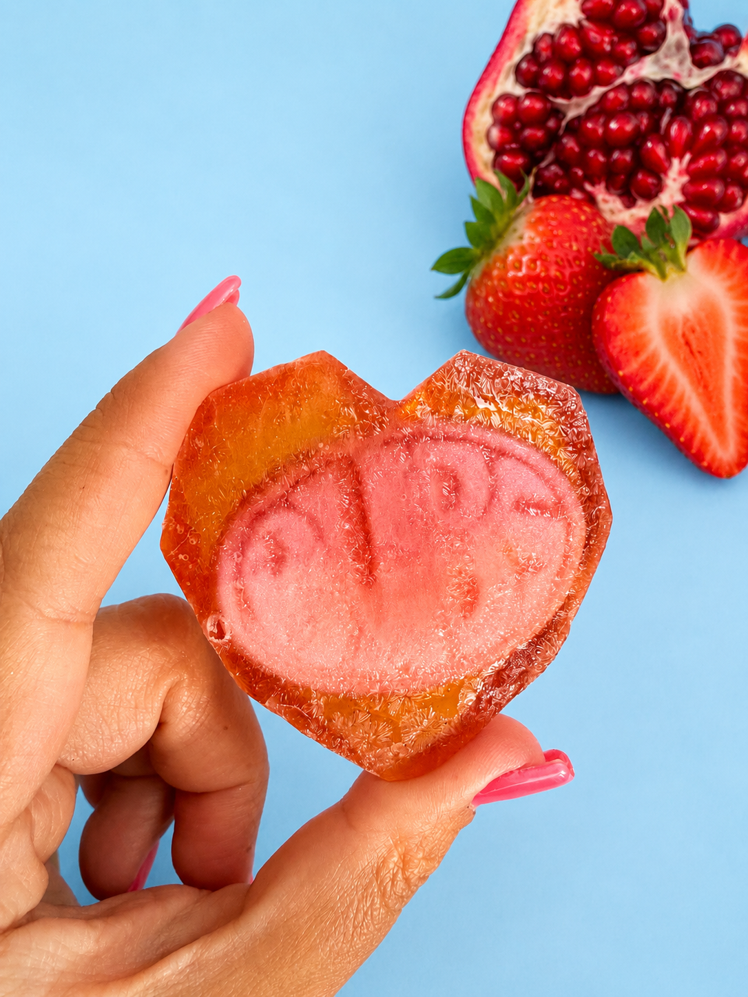 Strawberry Pomegranate BUBs Crystal Candy Heart