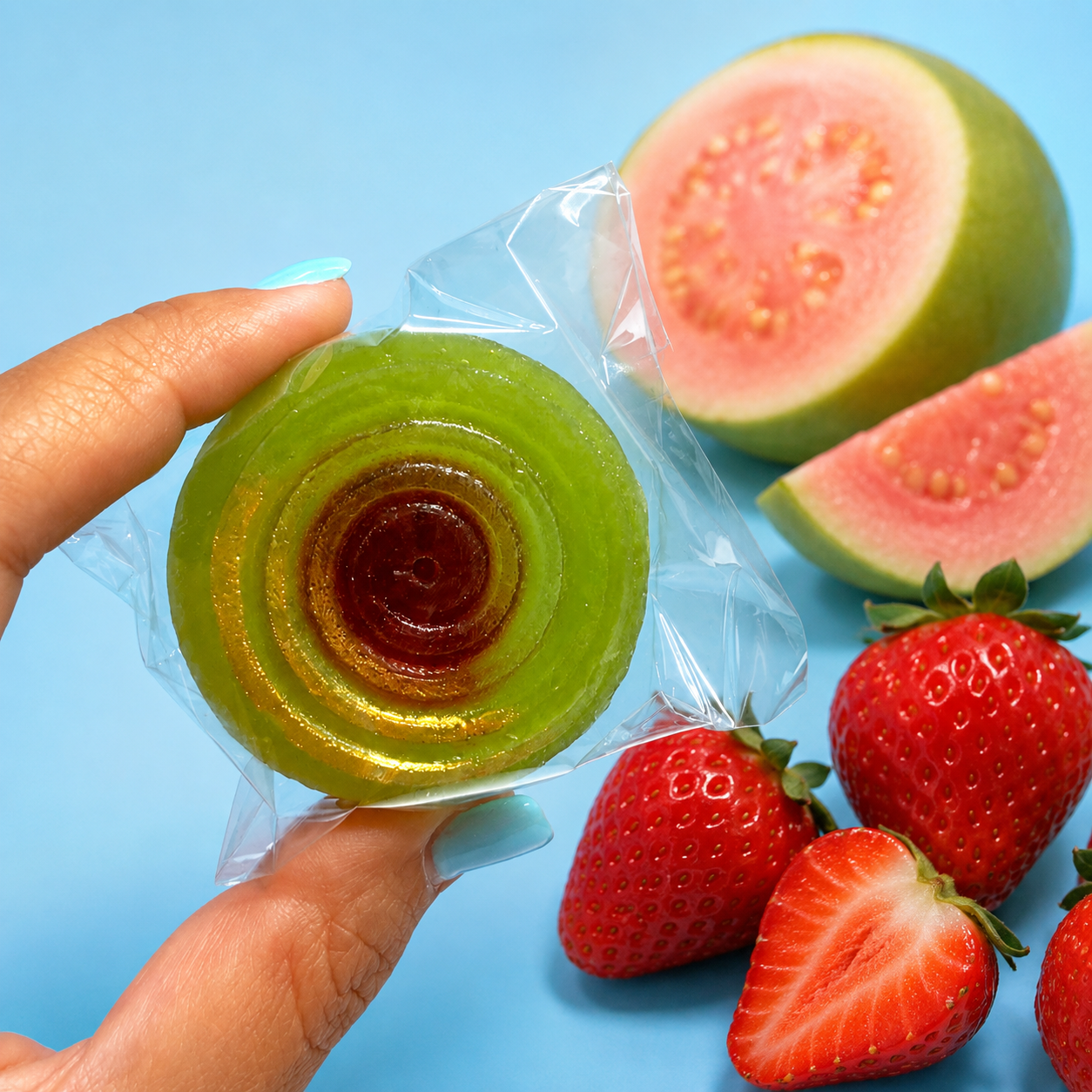 Guava with Strawberry Filling | Stuffed Crystal Candy