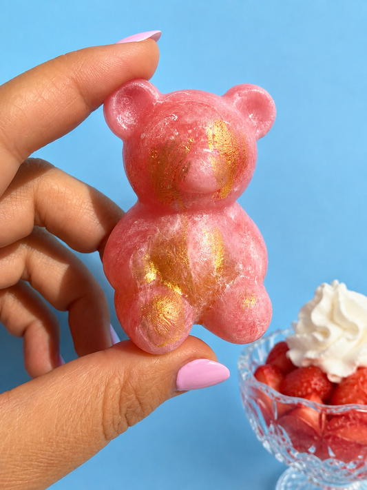 Strawberries & Cream Mochi Crystal Candy Bear 🍓✨