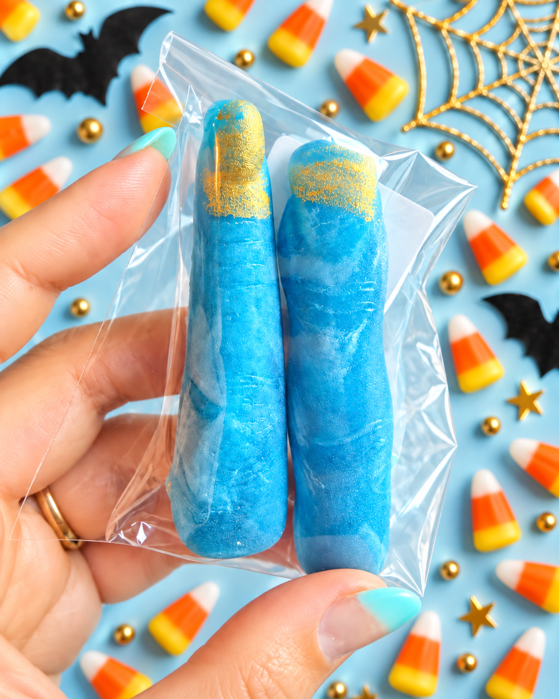 Candy Corn Halloween Fingers 🎃
