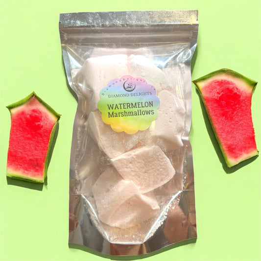 Watermelon Dream Cloud Marshmallows – Halal, Gluten-Free, 70 Cal/Cube