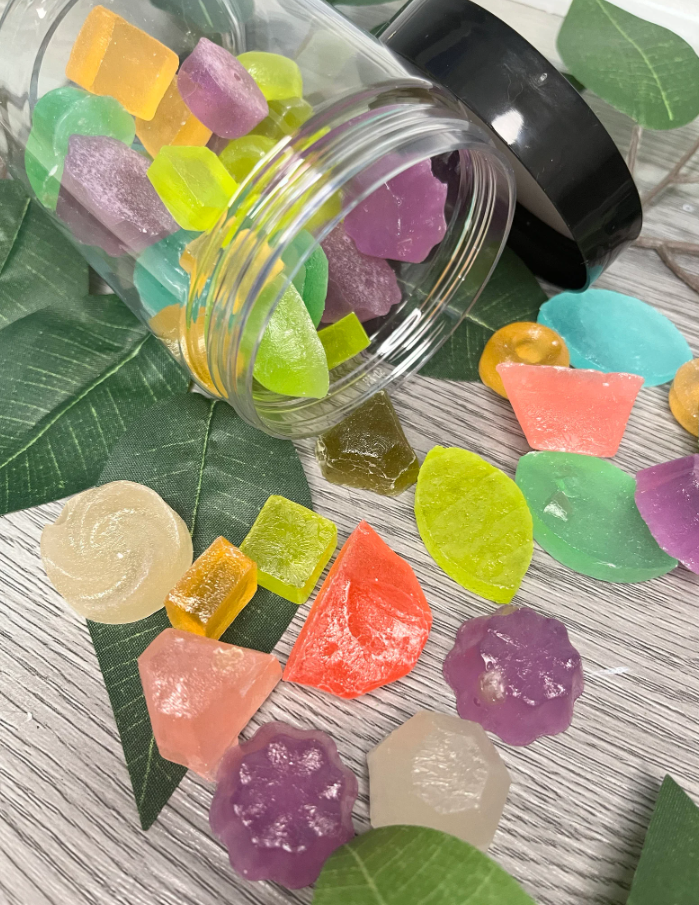 200 gram jar of assorted kohakutou crystal candy