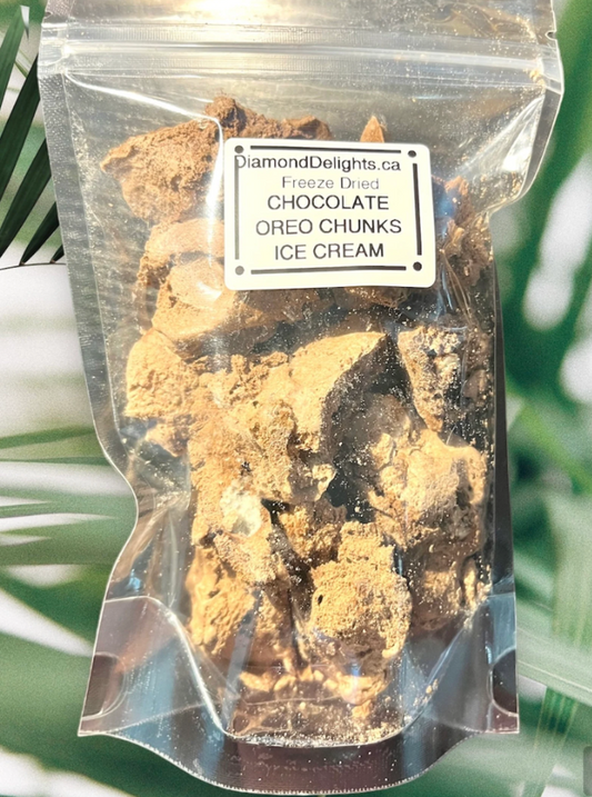 Freeze Dried Chocolate Oreo Cookie Chunks Ice Cream | Diamond Delights