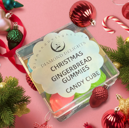 Christmas Mix Gingerbread Gourmet Gummy cube | Diamond Delights