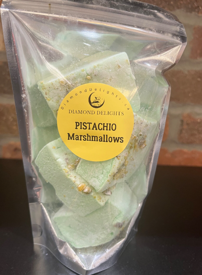 Pistachio marshmallows