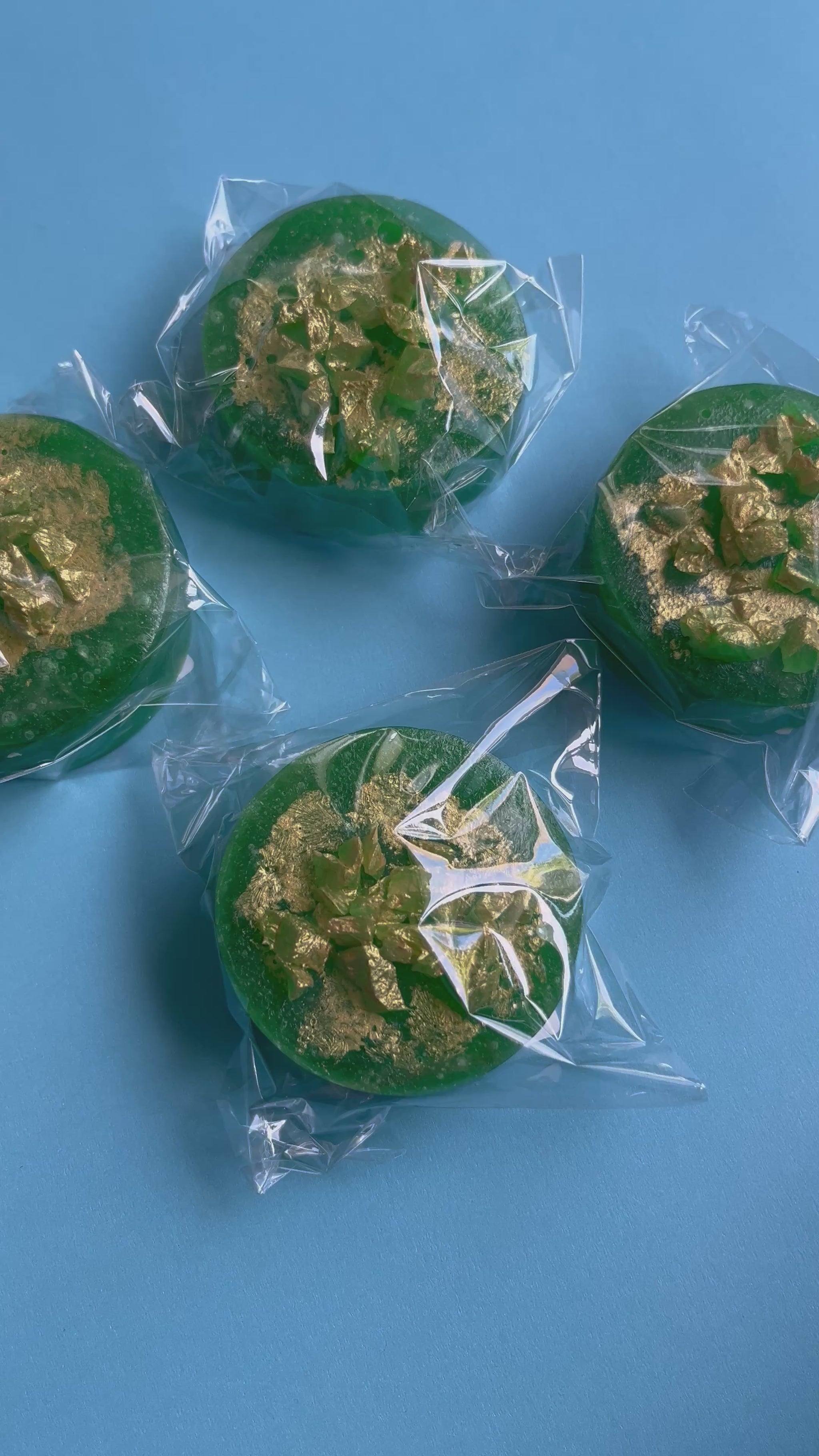 Tropical Guava Crystal Candy filled with Mango Jam. Handcrafted kohakutou with a crunchy shell and soft centre. Made by Diamond Delights