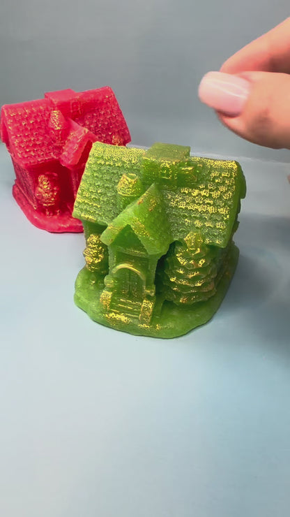 ✨🏠 Enchanted Christmas Crystal Houses – Holiday Centerpiece Candy