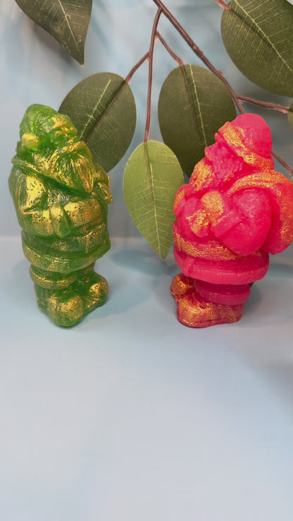 🎅✨ Grand Santa Crystal Centerpiece – Hand-Crafted Holiday Candy Sculpture